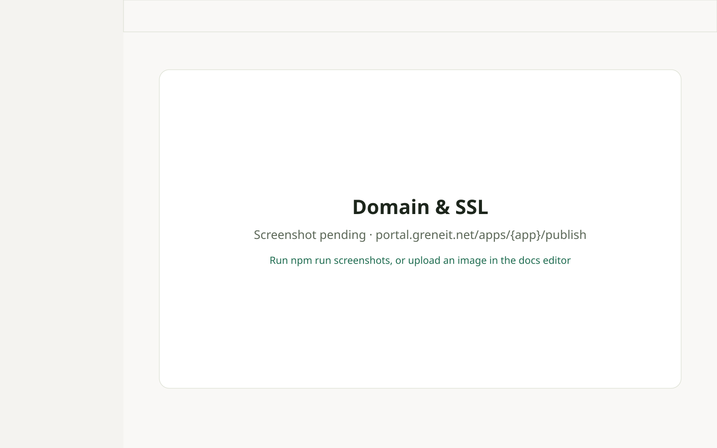 The Domain & SSL page