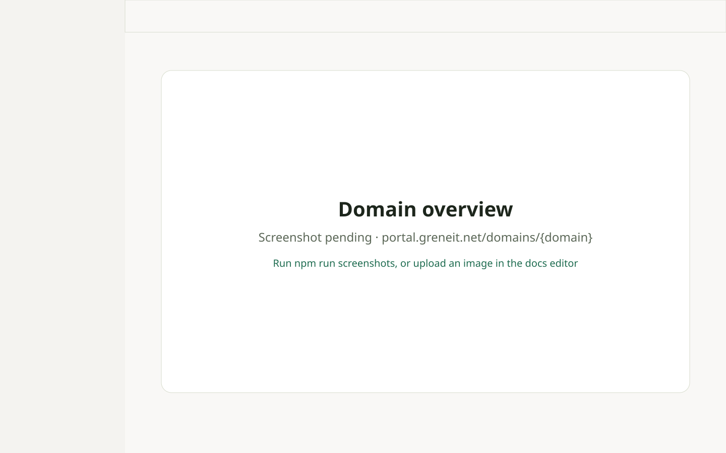 A domain’s Overview tab