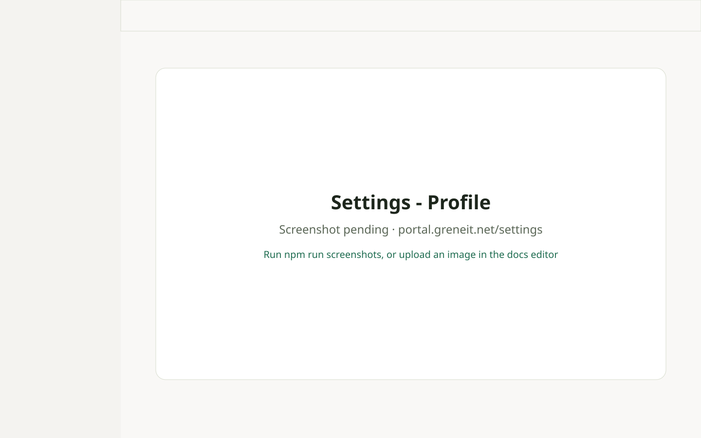 Settings → Profile