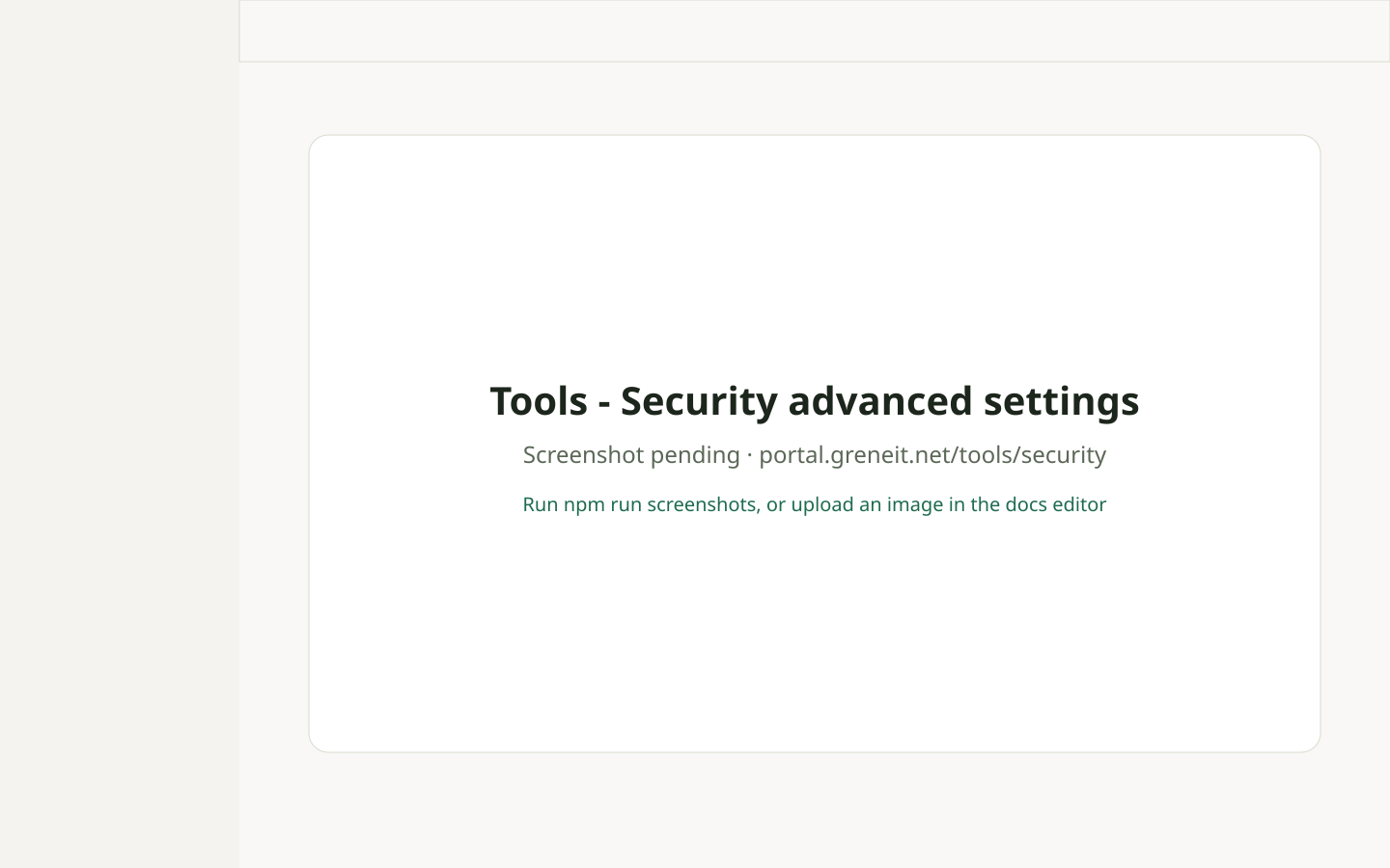 Advanced security settings